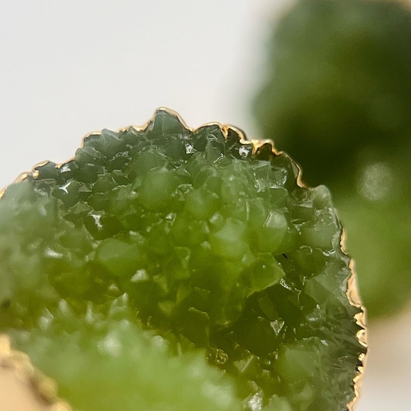 Anthropologie Mint Druzy Quartz Earrings - Picture 4 of 7